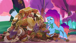 Size: 3072x1727 | Tagged: safe, screencap, alphabittle blossomforth, misty brightdawn, pony, unicorn, friday night food fight, g5, my little pony: tell your tale, spoiler:g5, spoiler:my little pony: tell your tale, spoiler:tyts01e66, :o, crying, cute, duo, duo male and female, female, grief, male, mare, mistybetes, open mouth, rebirth misty, sad