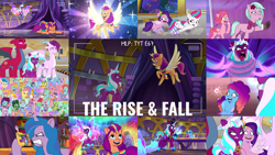Size: 1972x1109 | Tagged: safe, edit, edited screencap, editor:quoterific, screencap, dahlia, flare (g5), ivy rose, izzy moonbow, jade (g5), jazz hooves, lava (g5), misty brightdawn, onyx, opaline arcana, pipp petals, posey bloom, queen haven, sunny starscout, windy, zipp storm, alicorn, dragon, earth pony, pegasus, pony, unicorn, g5, my little pony: tell your tale, the rise and fall, spoiler:g5, spoiler:my little pony: tell your tale, spoiler:tyts01e67, crying, female, male, mare, rebirth misty, stallion