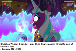 Size: 960x653 | Tagged: safe, screencap, opaline arcana, alicorn, pony, g5, my little pony: tell your tale, the rise and fall, spoiler:g5, spoiler:my little pony: tell your tale, spoiler:tyts01e67, chris chan, fake history, female, fire, mare