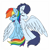 Size: 720x720 | Tagged: safe, artist:dasher666, artist:skysparkthepegasus, edit, rainbow dash, soarin', pegasus, pony, g4, female, hug, male, mare, ship:soarindash, shipping, simple background, stallion, straight, white background, winghug, wings