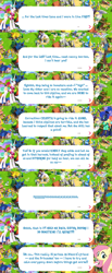 Size: 2048x4984 | Tagged: safe, gameloft, discord, fluttershy, princess celestia, princess luna, alicorn, draconequus, pegasus, pony, g4, my little pony: magic princess, official, bag, beard, clothes, dialogue, dialogue box, english, facial hair, female, folded wings, group, high res, horn, horns, male, mare, mobile game, ponytail, quartet, royal sisters, scarf, shirt, siblings, sisters, speech bubble, spread wings, text, wings