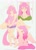 Size: 1475x2048 | Tagged: dead source, safe, artist:yumei16, fluttershy, human, pegasus, pony, equestria girls, g4, blushing, colored, cute, duo, female, human ponidox, mare, name, ponied up, self paradox, self ponidox, shyabetes, simple background, sketch, white background