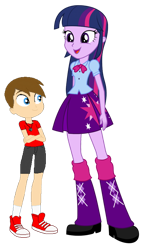 Size: 750x1271 | Tagged: safe, artist:josephpatrickbrennan, twilight sparkle, oc, equestria girls, g4, child, clothes, converse, female, male, shirt, shoes, simple background, skirt, transparent background