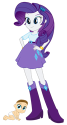 Size: 827x1548 | Tagged: safe, artist:josephpatrickbrennan, rarity, oc, equestria girls, g4, belt, boots, clothes, high heel boots, shirt, shoes, simple background, skirt, transparent background