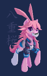 Size: 650x1050 | Tagged: safe, artist:terrafomer, earth pony, pony, clothes, female, honkai impact 3rd, mare, pixel art, ponified, yae sakura