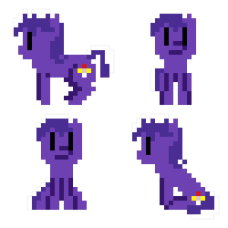 Size: 300x300 | Tagged: safe, artist:zztfox, oc, oc only, oc:proudy hooves, earth pony, pony, 2015, earth pony oc, looking at you, male, pixel art, simple background, sitting, solo, sprite sheet, stallion, transparent background