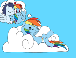 Size: 932x720 | Tagged: safe, artist:dasher666, artist:toddy47586, edit, rainbow dash, soarin', pegasus, pony, g4, cheek kiss, female, kissing, male, mare, ship:soarindash, shipping, stallion, straight