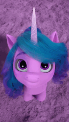 Size: 800x1422 | Tagged: safe, screencap, izzy moonbow, pony, unicorn, g5, my little pony: make your mark, my little pony: make your mark chapter 6, official, the isle of scaly, spoiler:g5, spoiler:my little pony: make your mark chapter 6, spoiler:mymc06e01, adorable face, animated, cute, daaaaaaaaaaaw, excited, female, gif, happy, hasbro is trying to murder us, hnnng, horn, izzy being izzy, izzybetes, mare, pronking, solo, the isle of scaly (location), upsies, weapons-grade cute