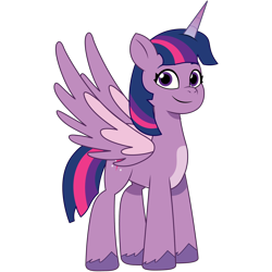 Size: 1800x1800 | Tagged: safe, alternate version, artist:prixy05, twilight sparkle, alicorn, pony, g4, g5, my little pony: tell your tale, g4 to g5, generation leap, simple background, solo, transparent background, twilight sparkle (alicorn), vector