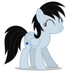 Size: 3400x3464 | Tagged: safe, artist:creedyboy124, oc, oc only, oc:chloe park, pegasus, pony, g4, ^^, eyes closed, female, high res, mare, simple background, smiling, solo, transparent background, vector