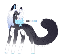 Size: 2284x2016 | Tagged: safe, artist:cherebushek, oc, oc only, earth pony, pony, adoptable, chest fluff, coat markings, facial markings, fluffy tail, hair braid, high res, reference sheet, simple background, solo, tail, white background