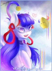 Size: 1478x2024 | Tagged: safe, artist:sweetlynight, oc, oc only, earth pony, pony, choker, female, hair accessory, mare, solo