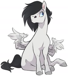 Size: 1797x2005 | Tagged: safe, artist:kez, oc, oc only, pegasus, pony, hoers, simple background, solo, white background