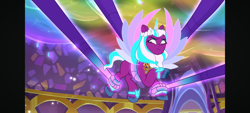 Size: 1600x720 | Tagged: safe, screencap, opaline arcana, alicorn, pony, g5, my little pony: tell your tale, the rise and fall, spoiler:g5, spoiler:my little pony: tell your tale, spoiler:tyts01e67, female, karma, mare, roots, spread wings, tentacles, wings