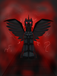 Size: 3000x4000 | Tagged: safe, artist:chillzone22, alicorn, pony, fallout equestria, armor, enclave, enclave armor, solo