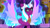 Size: 3072x1727 | Tagged: safe, screencap, opaline arcana, alicorn, pony, g5, my little pony: tell your tale, the rise and fall, spoiler:g5, spoiler:my little pony: tell your tale, spoiler:tyts01e67, camera shot, female, looking at you, mare, pinpoint eyes, smiling, smiling at you, smirk, solo, spread wings, wings