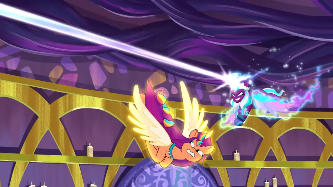 Safe Screencap Opaline Arcana Sunny Starscout Alicorn