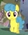 Size: 248x311 | Tagged: safe, screencap, bell perin, lemon hearts, earth pony, pony, bloom & gloom, g4, season 5, alternate hairstyle, animation error, cropped, earth pony lemon hearts, female, frown, galloping, mare, missing horn, race swap, running, solo focus, wrong hairstyle