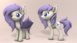 Size: 1920x1080 | Tagged: safe, artist:whiteskypony, oc, oc:star violet, bat pony, pony, 3d, female, mare, solo