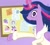 Size: 1019x907 | Tagged: safe, artist:princess.book.horse.x, princess flurry heart, spike, twilight sparkle, oc, oc:serendipity, alicorn, dragon, pony, unicorn, g4, my little pony: friendship is magic, the last problem, baby, baby dragon, baby pony, bags under eyes, bathrobe, bulletin board, clothes, ethereal mane, jewelry, just like geoffrey, messy mane, older, older twilight, older twilight sparkle (alicorn), picture, princess twilight 2.0, ring, robe, spa robe, stressed, twilight snapple, twilight sparkle (alicorn)