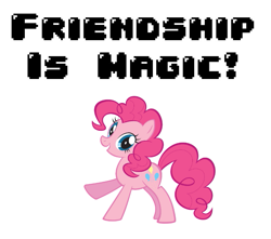 Size: 775x684 | Tagged: safe, artist:polygonical, edit, pinkie pie, earth pony, pony, friendship is magic, g4, season 1, 8-bit, female, game boy, laughter song, mare, pose, simple background, solo, song cover, stock vector, white background