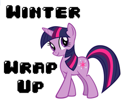 Size: 775x684 | Tagged: safe, artist:durpy, artist:polygonical, edit, twilight sparkle, pony, unicorn, g4, season 1, winter wrap up, 8-bit, female, game boy, mare, pose, simple background, solo, song cover, stock vector, unicorn twilight, vector, white background, winter wrap up song