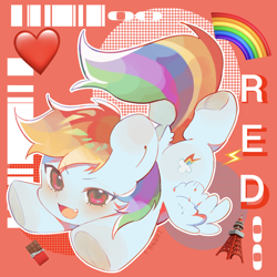 Size: 3500x3500 | Tagged: safe, artist:不可食用骨, part of a set, rainbow dash, pegasus, pony, g4, blushing, chibi, cute, dashabetes, eyebrows, female, frog (hoof), high res, looking at you, mare, open mouth, open smile, smiling, smiling at you, solo, spread wings, underhoof, wings