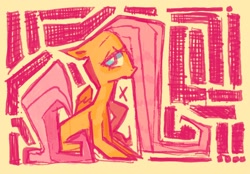 Size: 2360x1640 | Tagged: safe, artist:meowmeows, fluttershy, pegasus, pony, g4, abstract background, female, mare, sitting, solo