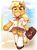 Size: 2250x3011 | Tagged: safe, artist:phoenixrk49, applejack, earth pony, pony, semi-anthro, g4, arm hooves, bread, clothes, cute, eye clipping through hair, female, food, frog (hoof), garter, high res, hoof hold, jackabetes, mare, mouth hold, music notes, school uniform, schoolgirl toast, solo, stockings, thigh highs, toast, underhoof