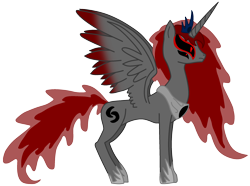 Size: 2482x1846 | Tagged: safe, artist:riygan, edit, oc, oc only, oc:princess eclipse, alicorn, pony, clothes, colored, crown, female, horn, jewelry, mare, regalia, shoes, simple background, spread wings, transparent background, wings