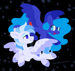 Size: 1900x1800 | Tagged: safe, artist:pink-pone, oc, oc only, pegasus, pony, duo, pegasus oc