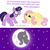 Size: 724x717 | Tagged: safe, artist:elosande, edit, fluttershy, twilight sparkle, pegasus, pony, unicorn, a bird in the hoof, g4, my little pony: friendship is magic, bad end, colored, comic, dialogue, female, floppy ears, horn, mare, mare in the moon, moon, night, scared, shocked, stars, to the moon, tyrant celestia, unicorn twilight, wings