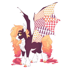 Size: 4100x3900 | Tagged: safe, artist:gigason, oc, oc only, oc:patchwork, bat pony, pony, bat pony oc, braid, braided tail, chest fluff, clothes, cloven hooves, colored hooves, colored wings, ear fluff, ear tufts, facial markings, fangs, golden eyes, gradient hooves, hoof polish, male, mealy mouth (coat marking), multicolored wings, obtrusive watermark, offspring, pale belly, parent:oc:blanket stitch, parent:oc:haywire, parents:oc x oc, raised hoof, simple background, slit pupils, socks, solo, spread wings, stallion, standing, stitched body, stitches, tail, transparent background, unshorn fetlocks, watermark, wings, yellow eyes