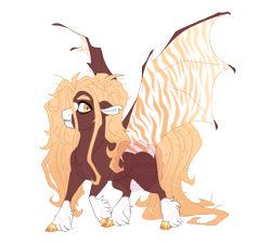 Size: 4000x3600 | Tagged: safe, artist:gigason, oc, oc only, oc:haywire, bat pony, pony, bat pony oc, blaze (coat marking), bushy eyebrows, clothes, coat markings, colored hooves, colored wings, facial markings, fangs, frown, golden eyes, gradient hair, gradient hooves hoof polish, gradient mane, gradient tail, long mane, long tail, mealy mouth (coat marking), messy mane, messy tail, multicolored wings, nonbinary, ponytail, raised hoof, simple background, socks, solo, spread wings, standing, striped wings, tail, torn ear, transparent background, unshorn fetlocks, wings, yellow eyes