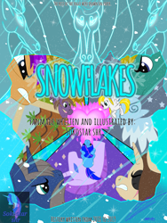 Size: 1920x2560 | Tagged: safe, alternate version, artist:sokostar shr, oc, earth pony, pegasus, pony, unicorn, windigo, blizzard, christmas, cold snowball, comic, cud cloud, hearth's warming eve, holiday, horn precision, ice, pale cloud, pointed quartz, snow, snowball, snowball cold, snowfall, snowflake, soil fertility, steel cold