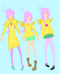 Size: 2773x3395 | Tagged: safe, artist:coffeefueledchainsaw, fluttershy, human, g4, clothes, cutie mark on human, female, high res, humanized, jewelry, necklace, simple background, solo