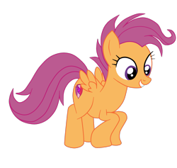 Size: 1900x1804 | Tagged: safe, artist:gmaplay, scootaloo, pegasus, pony, g4, growing up is hard to do, cute, cutealoo, female, older, older scootaloo, simple background, solo, transparent background