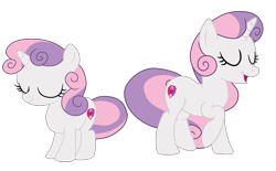 Size: 2462x1523 | Tagged: safe, artist:gmaplay, sweetie belle, pony, unicorn, g4, growing up is hard to do, cute, diasweetes, duality, female, older, older sweetie belle, simple background, solo, transparent background