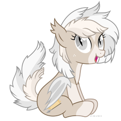 Size: 2449x2449 | Tagged: safe, artist:suramii, oc, oc only, oc:cuddy, bat pony, pony, female, high res, mare, simple background, sitting, solo, transparent background