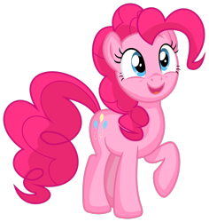 Size: 3184x3371 | Tagged: safe, artist:mlgtrap, pinkie pie, earth pony, pony, g4, cel shading, female, happy, high res, mare, shading, simple background, smiling, solo, transparent background, vector