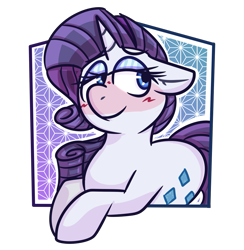 Size: 1203x1234 | Tagged: safe, artist:scribblyfilly, rarity, pony, unicorn, g4, blushing, female, mare, simple background, smiling, solo, transparent background