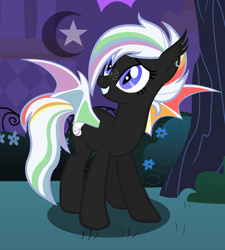 Size: 1178x1308 | Tagged: safe, artist:pastelnightyt, oc, oc:pastel night, bat pony, pony, female, mare, solo