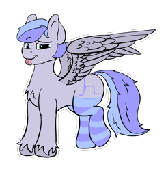Size: 3497x3556 | Tagged: safe, artist:dsksh, oc, oc only, oc:discoordination, pegasus, pony, :p, clothes, high res, male, pegasus oc, pegasus wings, raised leg, simple background, socks, solo, spread wings, stallion, standing, striped socks, tail, tongue out, transparent background, two toned mane, two toned tail, wings