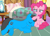 Size: 1734x1260 | Tagged: safe, artist:shieldwingarmorofgod, pinkie pie, oc, oc:william, earth pony, pony, g4, bedroom, canon x oc, female, male, mare, on floor, shipping, sleeping, stallion