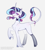 Size: 811x893 | Tagged: safe, artist:purplesound, artist:soundwavepie, rarity, classical unicorn, pony, unicorn, g4, chest fluff, choker, cloven hooves, collar, colored hooves, concave belly, curved horn, ear piercing, earring, female, fishnet stockings, hooves, horn, horn ring, jewelry, leonine tail, lipstick, makeup, mare, piercing, raised hoof, redesign, redraw, ring, simple background, slender, smiling, solo, tail, thin, unshorn fetlocks, white background
