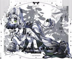 Size: 2048x1684 | Tagged: safe, artist:qamar, oc, oc only, pony, unicorn, bow, bracelet, choker, clothes, commission, dress, female, jewelry, mare, solo, spiked choker, unshorn fetlocks, wristband