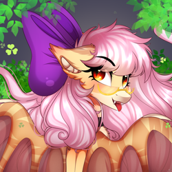 Size: 1500x1500 | Tagged: safe, artist:2pandita, oc, bat pony, pony, bow, female, hair bow, mare, solo