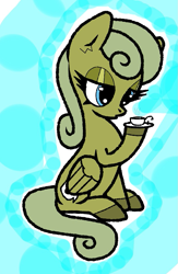 Size: 657x1009 | Tagged: safe, artist:scandianon, oc, oc only, oc:lurkey lone, pegasus, pony, g4, cup, female, hooves, looking down, mare, pegasus oc, sitting, solo, teacup