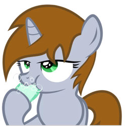 Size: 512x512 | Tagged: safe, edit, oc, oc only, oc:littlepip, pony, unicorn, fallout equestria, simple background, soap, solo, this will end in death, transparent background