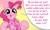 Size: 2000x1208 | Tagged: safe, artist:nootaz, boneless, gummy, pinkie pie, earth pony, pony, g4, advertisement, clothes, cute, dialogue, diapinkes, faic, female, g3 faic, gradient background, heart, heart eyes, mare, open mouth, open smile, pinkie's silly face, shirt, smiling, solo, speech bubble, talking to viewer, wingding eyes